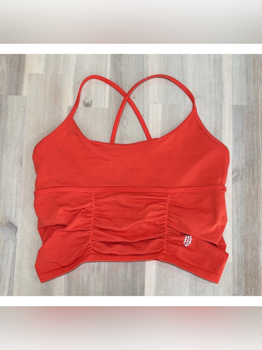 Free People FP Movement Size M/L Orange Racerback Pullover Sports Bra Tank Top